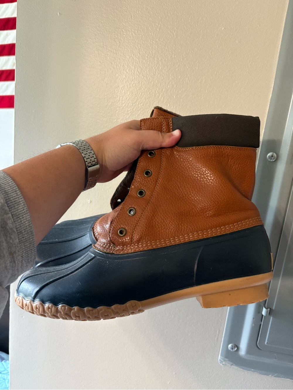 Weatherproof Brown and Black Vintage Duck Boots